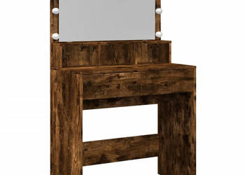 Toaletka z oświetleniem LED przydymiony dąb 80x41x1345 cm WM-848189