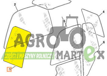 827/80225, 827-80225 SZYBA PRZEDNIA CZOŁOWA JCB