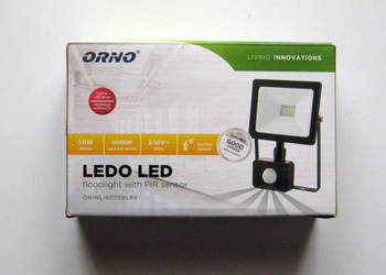 Naświetlacz LEDO LED 10W / 800 lm z czujnikiem ruchu  ORNO