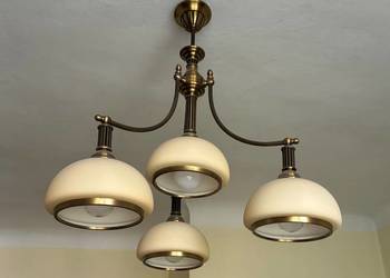 Lampa wisząca żyrandol w stylu retro z mosiądzu
