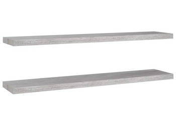 Półki ścienne 2 szt. szarość betonu 120 x 235 x 38 cm MDF WM-326607