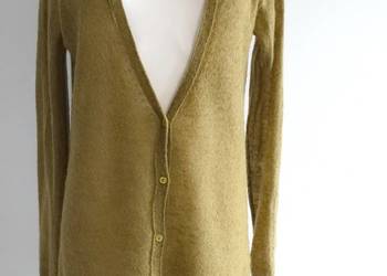 Sweter Kardigan Moherowy Wełniany Limonkowy Ciepły Marc O’Polo