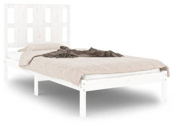 Rama łóżka biała lite drewno pojedyncza 75x190 cm WM-3105561