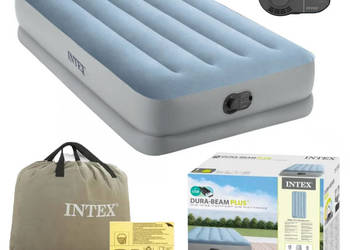 Materac dmuchany jednoosobowy 191x99x36 cm z wbudowaną pompką elektryczną…