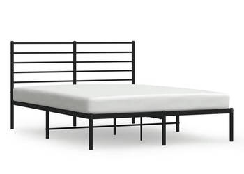 Łóżko Metalowe Czarne Rama Łóżka Ze Stelażem 135x190 cm WM-352318