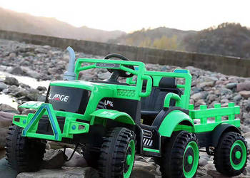 Autko na akumulator MEGA TRAKTOR LARGE Z PRZYCZEPĄ pilot zabawka