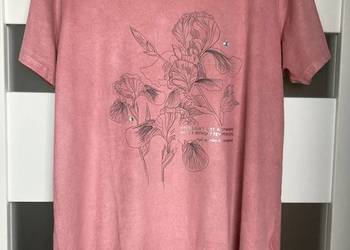 Śliczna koszulka tshirt Monnari pudrowy róż zamsz jak nowa L