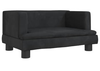Sofa dla dzieci czarna 60x40x30 cm aksamit WM-3196321