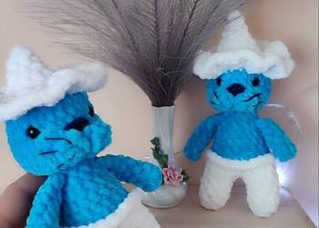 Szydełkowy zabawkа, szydełkowy smurfkot