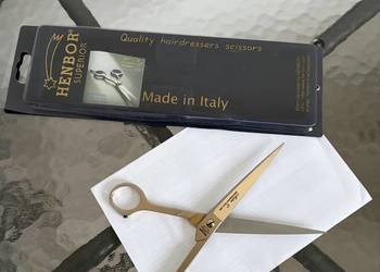 Henbor nożyczki Performance Gold 800/8" złocone