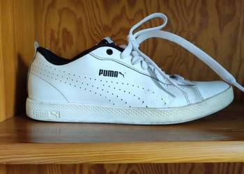 półbuty sneakersy skórzane skórkowe  Puma Women White Smash