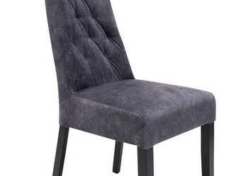 Krzesło tapicerowane ciemnoszare KOMIN PIK