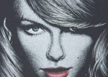 Taylor Swift Obrazek ręcznie grawerowany na blasze Staloryt