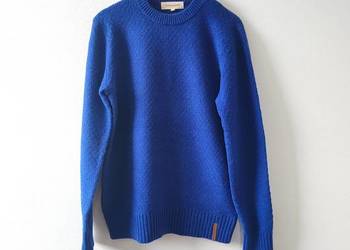 Niebieski sweter męski Lambswool Frederik Anderson Copenhagen