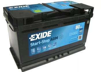 Akumulator 80Ah 800A EN Exide AGM start&stop EK800