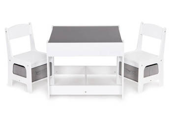 Meble dla dzieci zestaw drewniany stół + 2 krzesła ECOTOYS