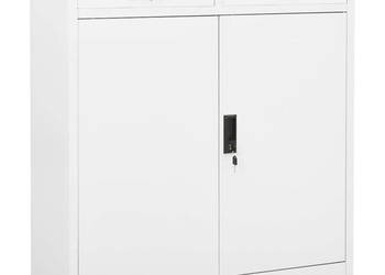 Szafka biurowa biała 90x40x102 cm stalowa WM-336409