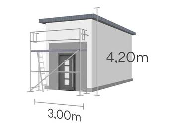 Rusztowanie elewacyjne 3x4,2m Podest komunikacyjny 3,0 m alusklejka