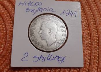 moneta srebrna Wielkiej Brytanii z 1941r moneta srebrna Wielkiej Brytanii z 1941r
