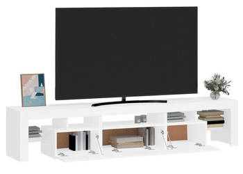 Szafka pod TV z oświetleniem LED biała 200x365x40 cm WM-3152810