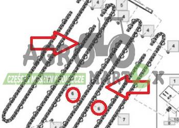 AXE41940 ŁAŃCUCH WEWN PODAJNIK POCHYŁY JD