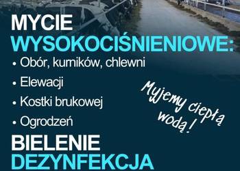 Mycie bielenie obór, chlewni kurników CIEPŁA WODA