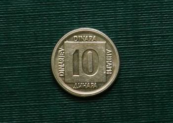JUGOSŁAWIA - 10 dinarów, 1989r