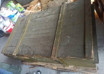 Duża skrzynia drewniana wojskowa 136x74x37