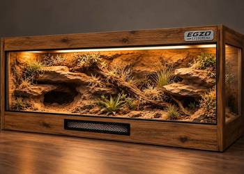 Terrarium pustynne dla agamy brodatej gekona lamparciego