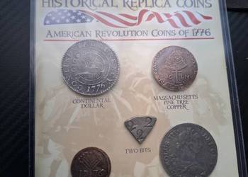 Amerykańskie monety repliki 1776 – American Revolution Coins – Zestaw USA