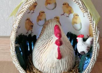 Stroik świąteczny wielkanocny. Ozdoby wielkanocne. Dekoracje świąteczne