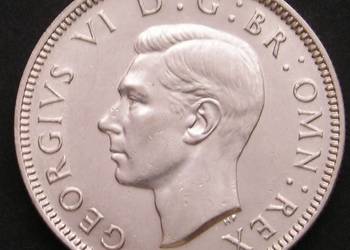 WIELKA BRYTANIA 1 SHILLING 1938 - JERZY VI - SREBRO - ST 2