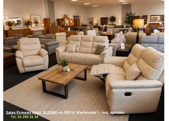 Nowy Komplet 3+2+1 ALEX, Tkanina Zmywalna, Wyprzedaż -30% Producent PYKA