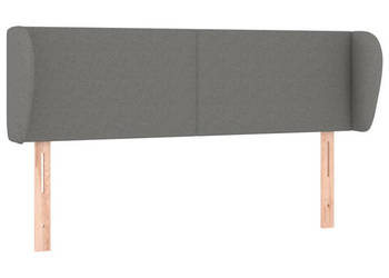 Zagłówek uszak ciemnoszary 147x23x78/88 cm tkanina WM-3116863