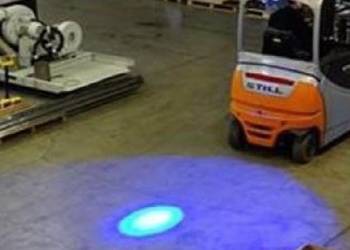 Lampa bezpieczeństwa Blue Spot 20W 10-80V wózek widłowy.