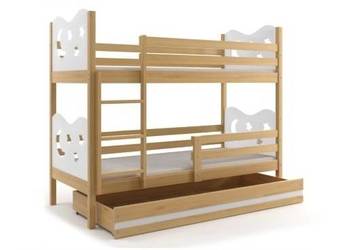 Łóżko dziecięce piętrowe dwuosobowe MIKO 160x80 cm z szufladą i 2 materacam