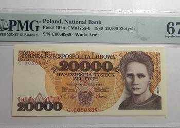 20000 złotych 1989 s. C - PMG 67
