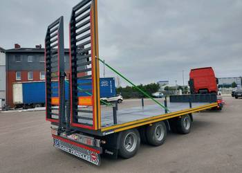 LAWETA 3 osiowa przyczepa niskopodwoziowa DMC 27 000kg PLATFORMA do maszyn