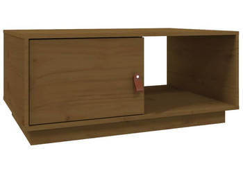 Stolik kawowy miodowy brąz 80x50x355 cm lite drewno sosnowe WM-818263