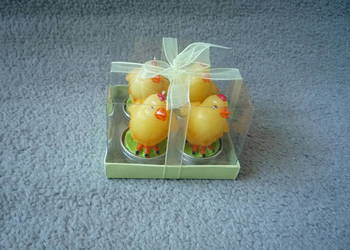 Nowe 4 świeczki Kury Kurczaki wielkanocne