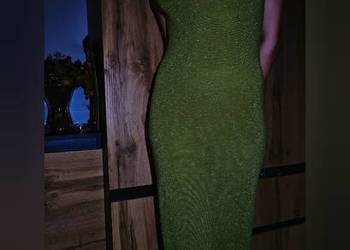 Sukienka, błyszcząca maxi