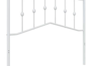 Metalowe wezgłowie białe 100 cm WM-373867
