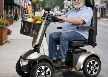 Nowy skuter inwalidzki elektryczny MERCURIUS 4D amortyzacja