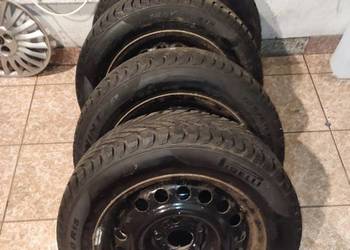4 felgi stal GM 2150150 6x15" 5x110 ET43 opony zimowe Pirelli 185/60R15