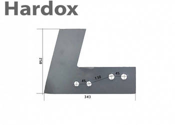 Krój płozowy HARDOX 073088/P części do pługa KVERNELAND
