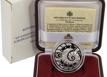 10 EURO-SAN MARINO 2009 -EUROPEJSKA UNIA MONETARNA