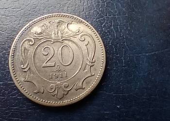 Stare monety 20 halerzy 1911 Austria