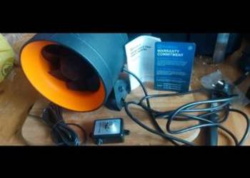Hon&Guan Wentylator kanałowy 200 mm, silnik EC z regulatorem prędkości