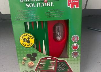 Hurt 8szt: Gra Magnetyczna Backgammon & Solitaire 2w1 Jumbo – Nowe!