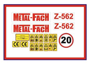 Naklejki Prasa Metalfach Z562 piktogramy ostrzegawcze nalepki